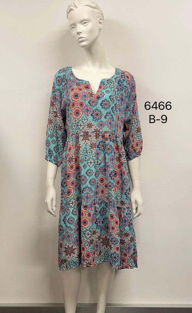 3/4 Sleeve Cotton Dress