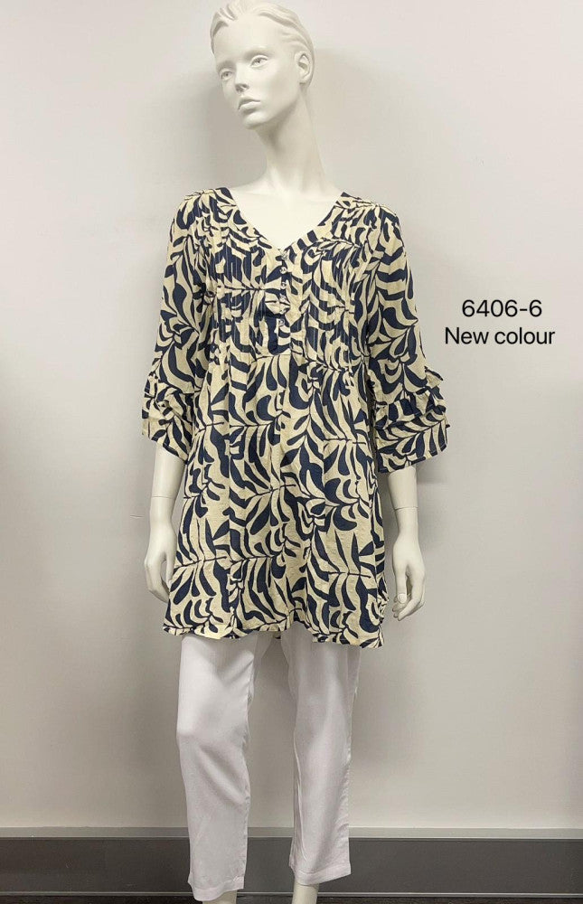 V-Neck Printed Tunic