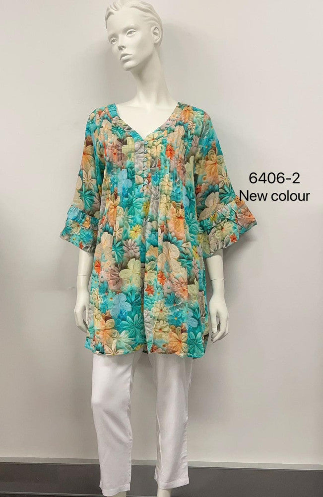 V-Neck Printed Tunic