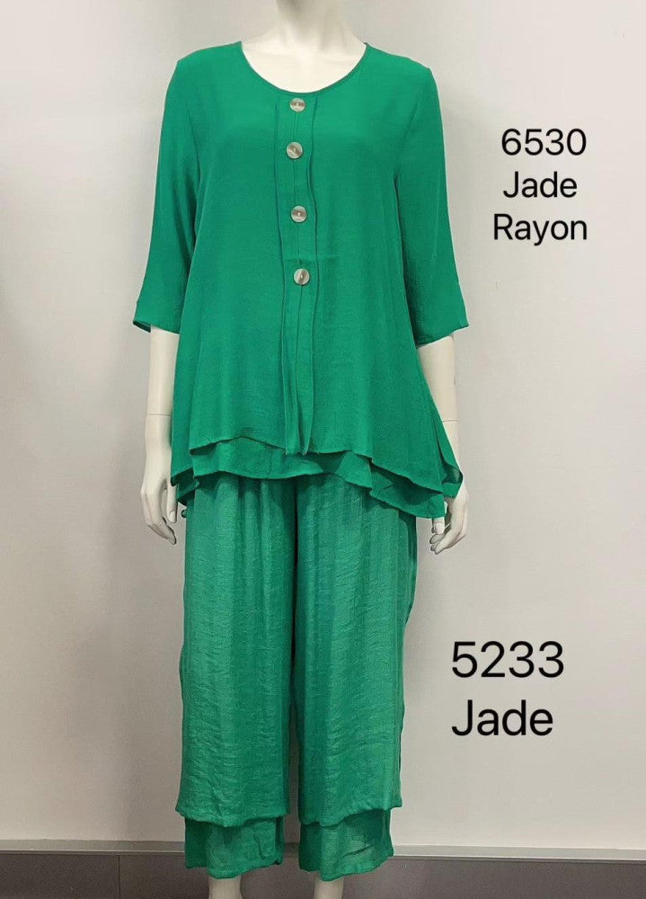 Breeze Button Layered Hem Top