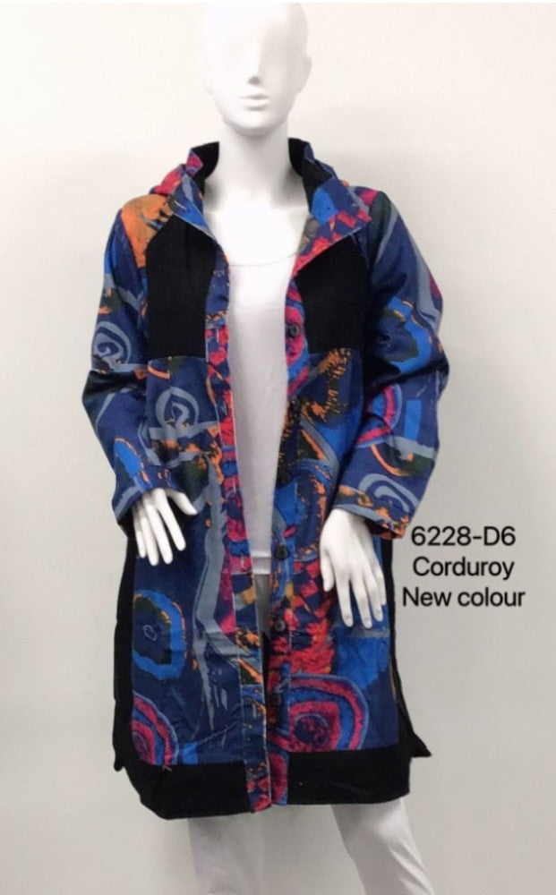 Printed Hooded Cotton Coat