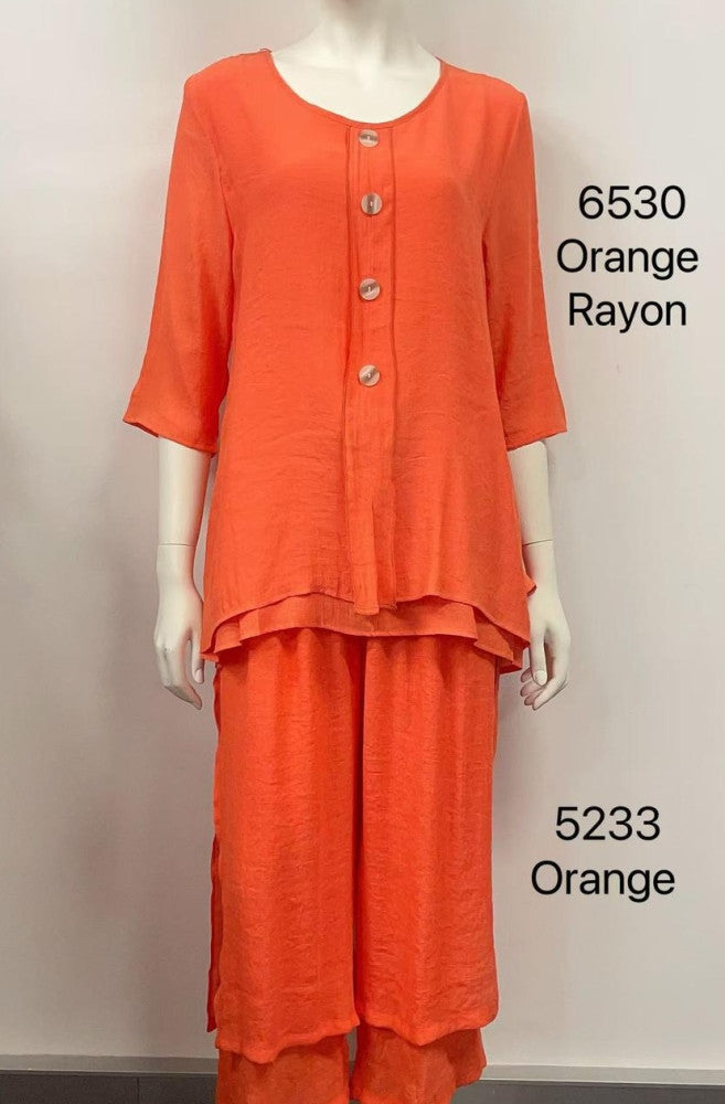 Breeze Button Layered Hem Top