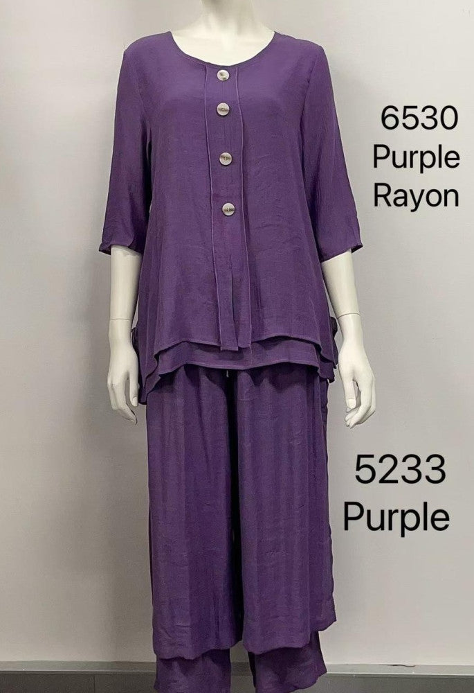 Breeze Button Layered Hem Top