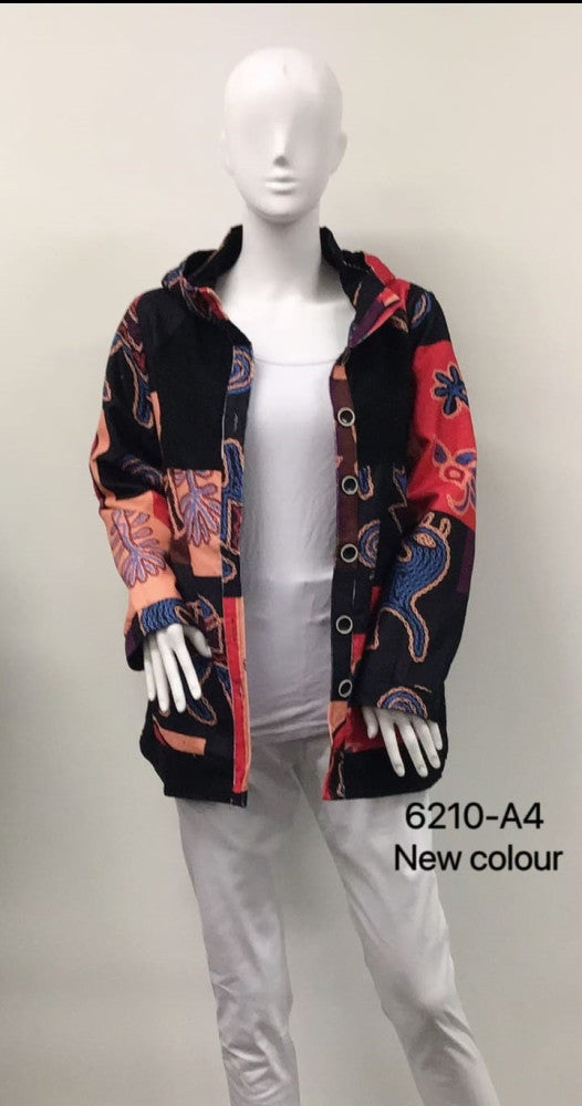 Corduroy Patch Hooded Jacket