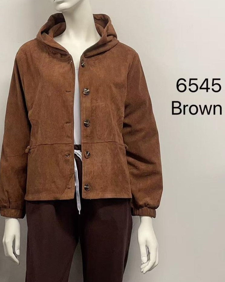 Corduroy Hooded Jacket