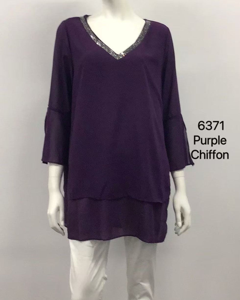 Celeste Sequin-Trim Tunic