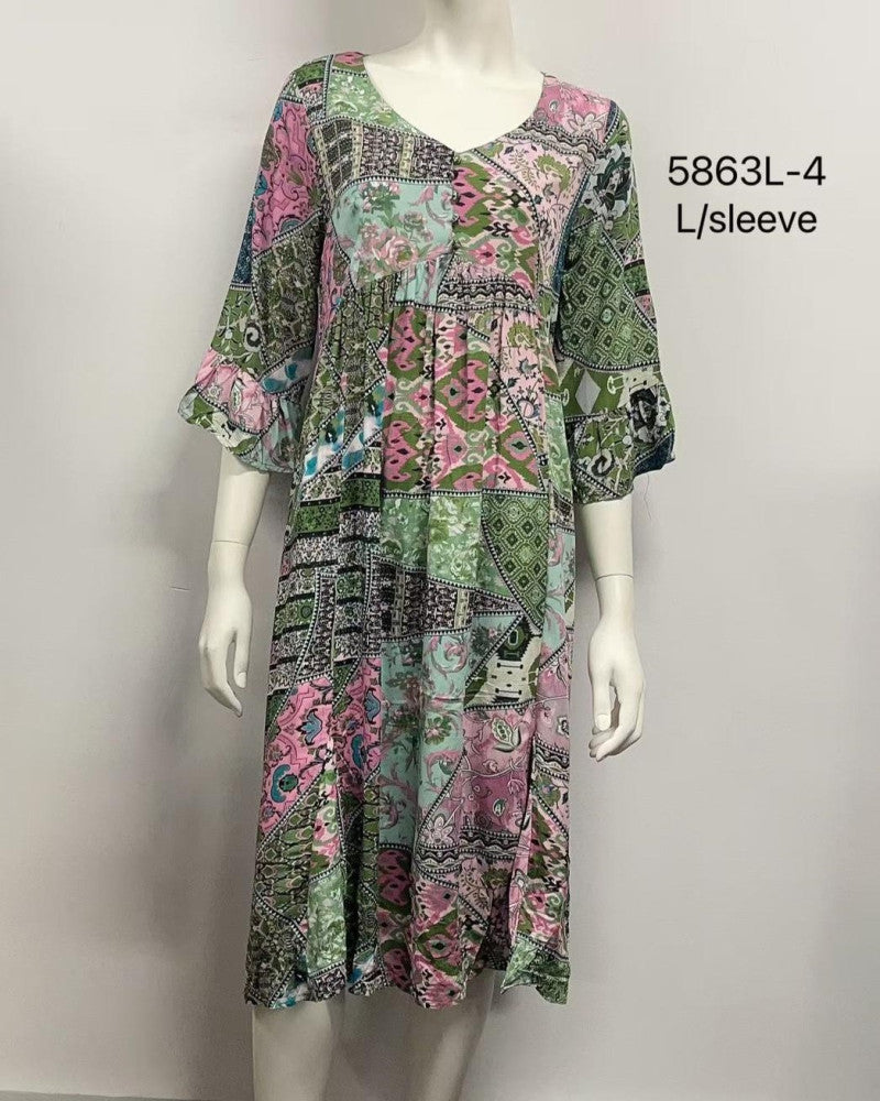 Ruffle Sleeve Midi Dress