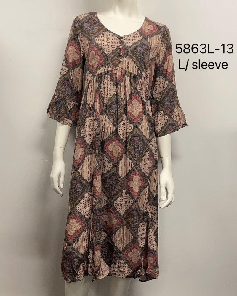 Ruffle Sleeve Midi Dress