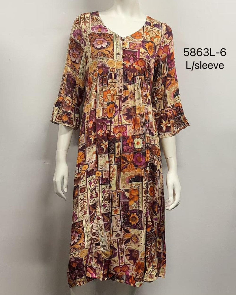 Ruffle Sleeve Midi Dress