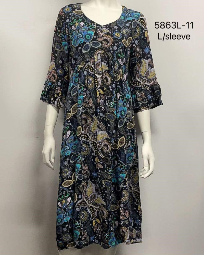 Ruffle Sleeve Midi Dress