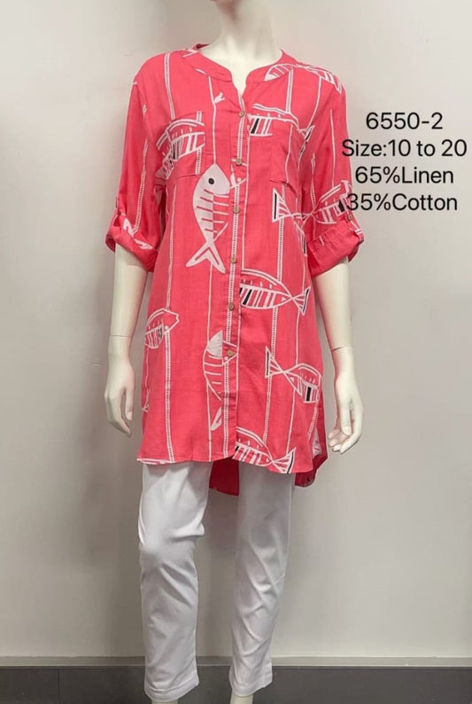 Longline Roll Sleeve Shirt