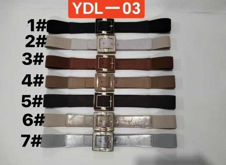YDL-03 Non-Stretch Belt with Square Metal Buckle
