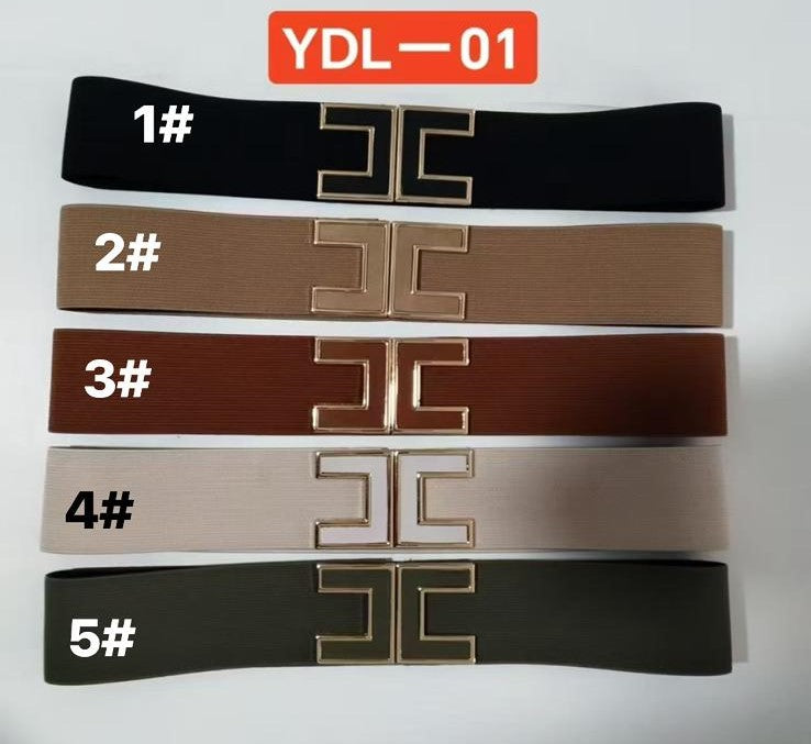 YDL-01 Elastic Belt with Square Metal Buckle