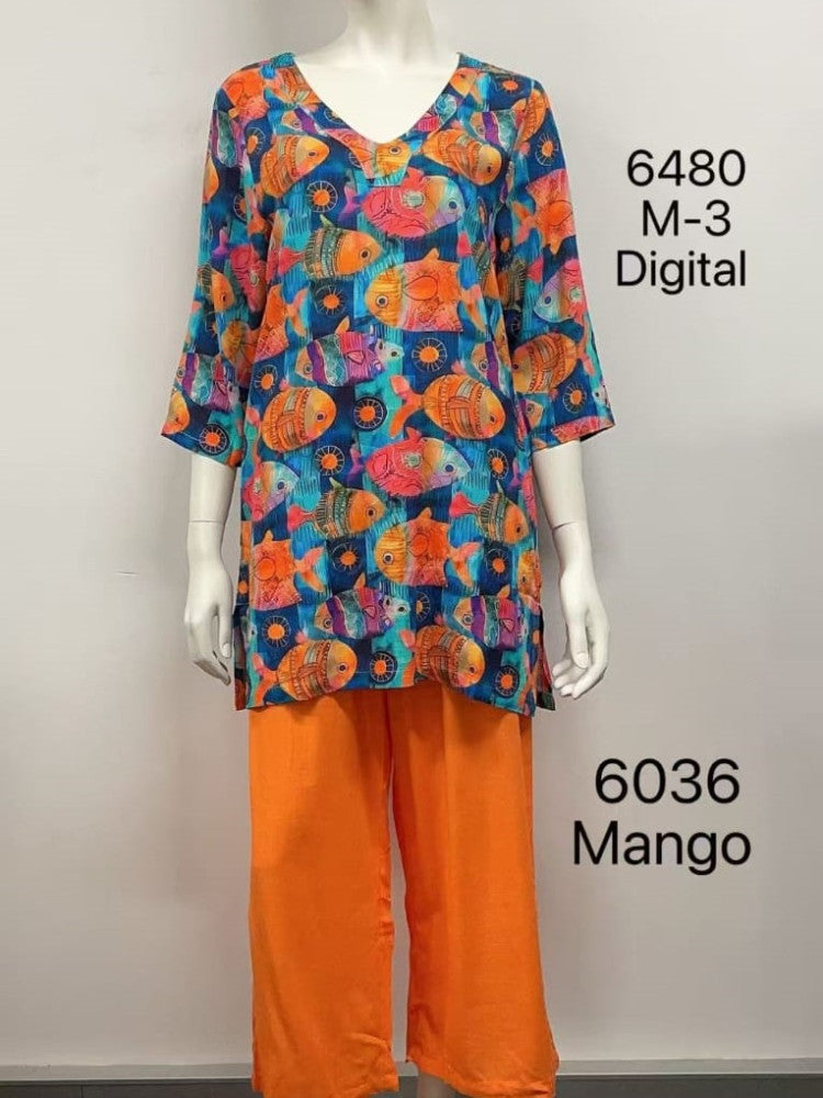 Printed Linen Top
