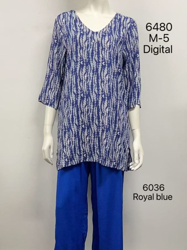 Printed Linen Top