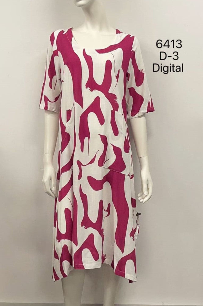 Round-Neck Dress with Pocket