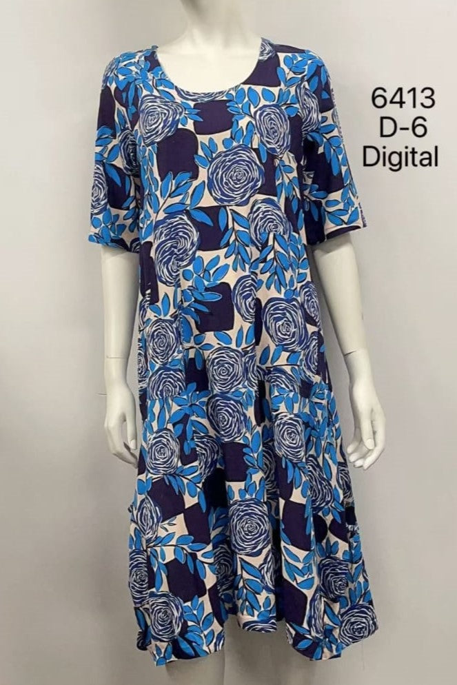 Round-Neck Dress with Pocket