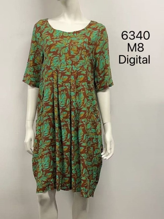Round Neck Linen Dress