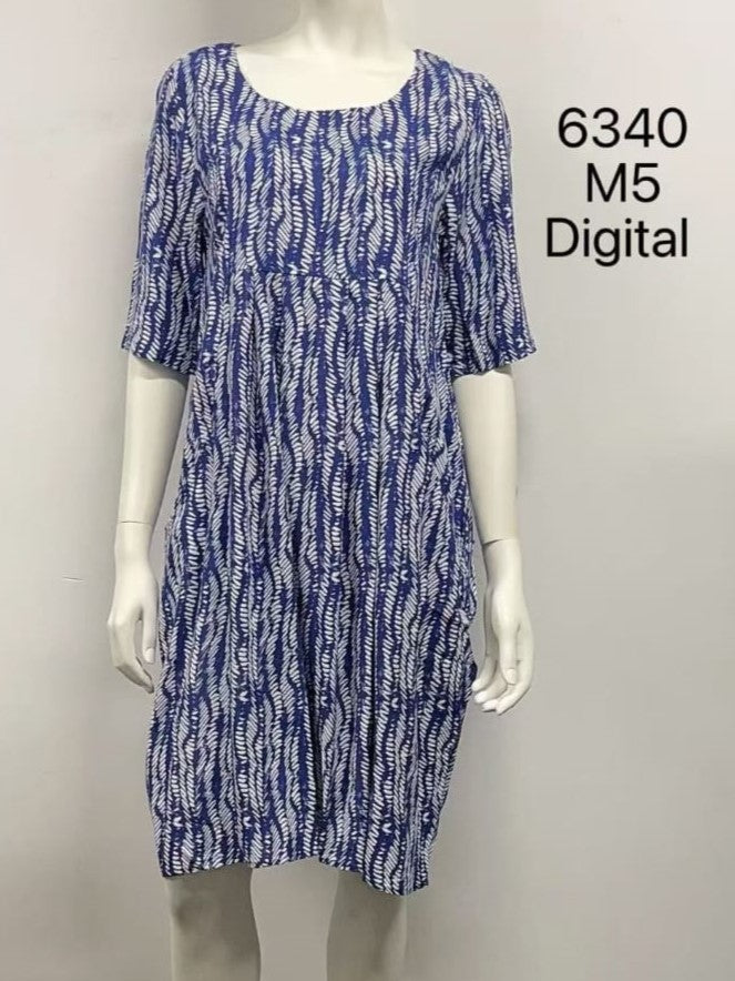 Round Neck Linen Dress