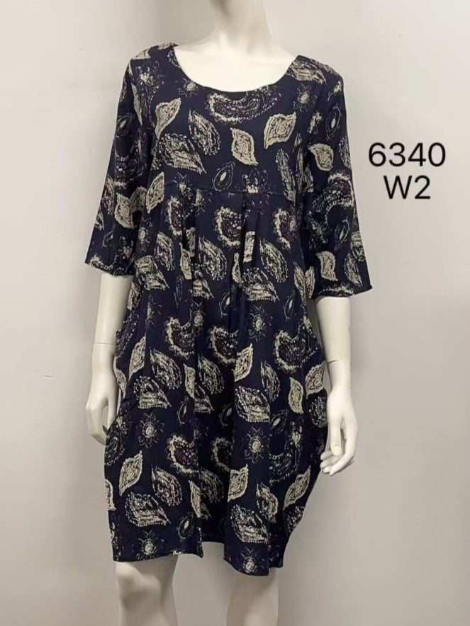 Round Neck Linen Dress