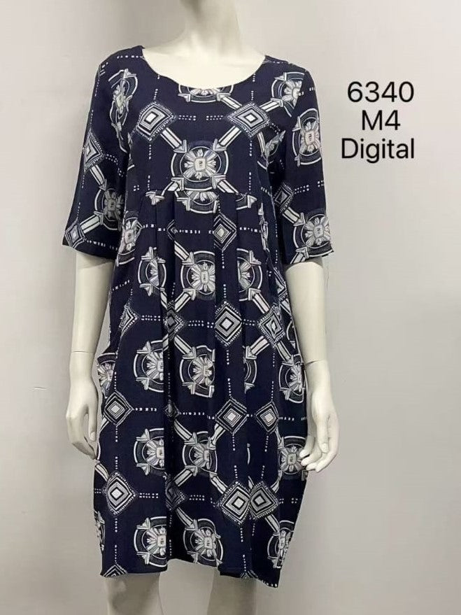 Round Neck Linen Dress