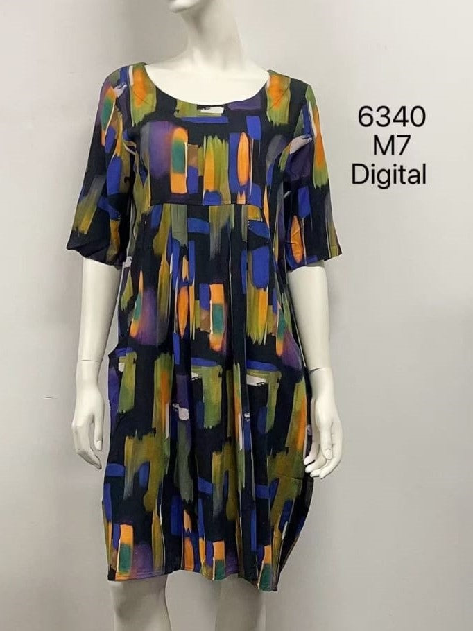 Round Neck Linen Dress