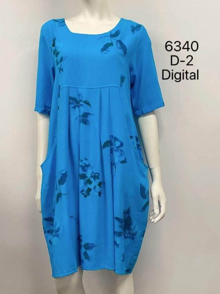 Round Neck Linen Dress