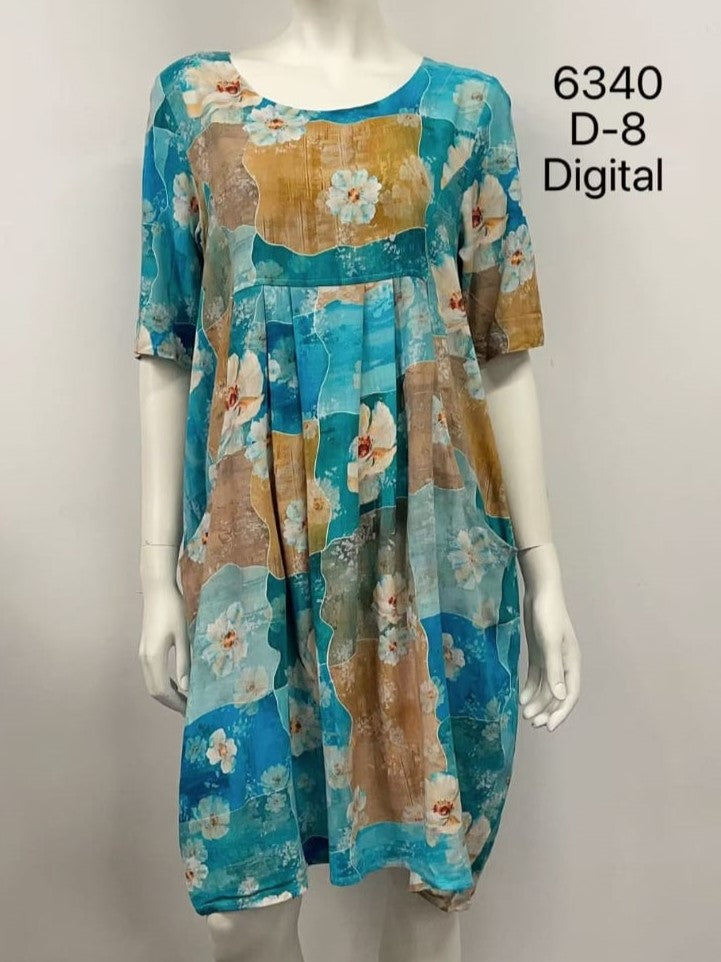 Round Neck Linen Dress