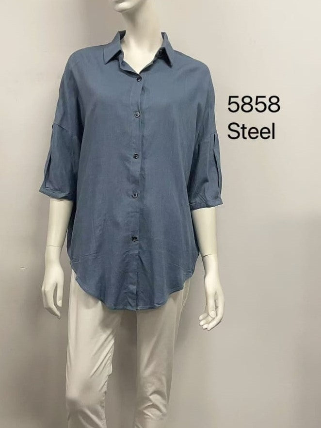 Button-Up Relaxed Fit Shirt
