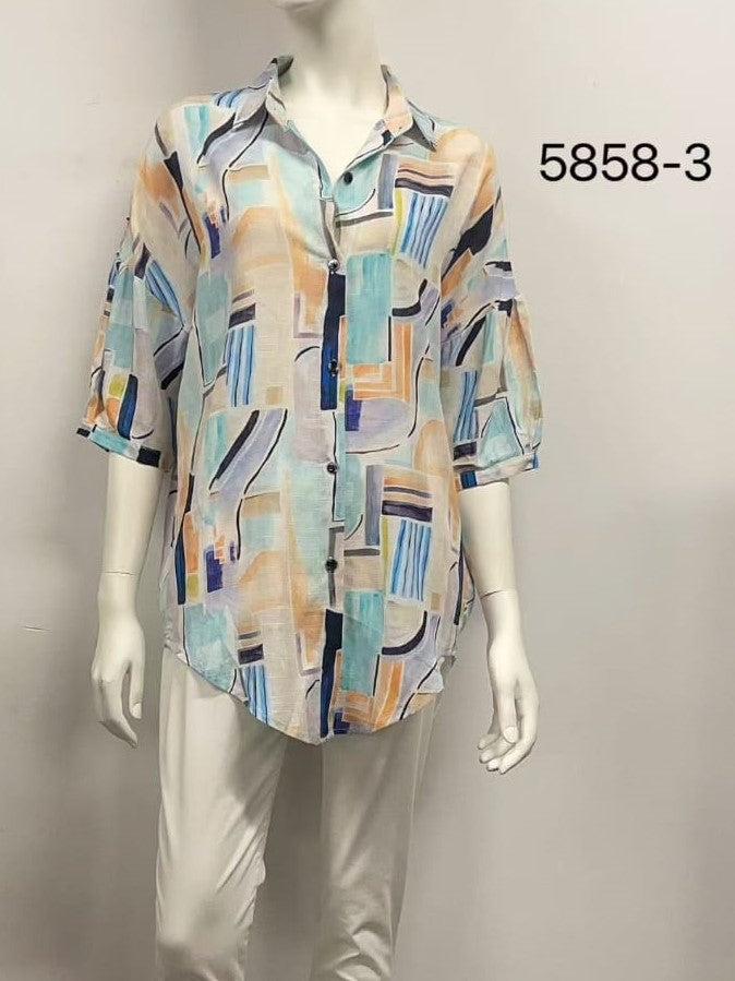 Button-Up Relaxed Fit Shirt