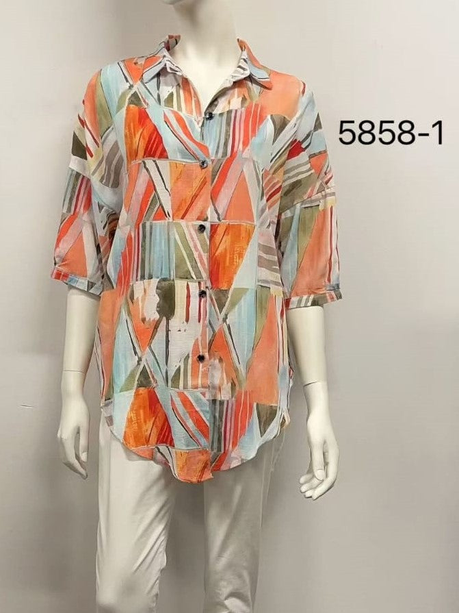 Button-Up Relaxed Fit Shirt