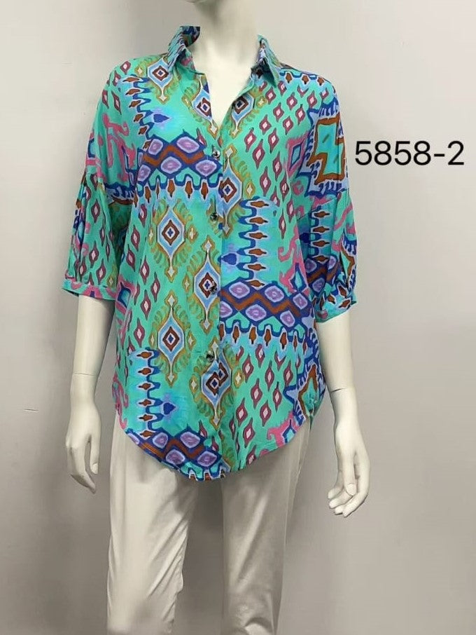 Button-Up Relaxed Fit Shirt