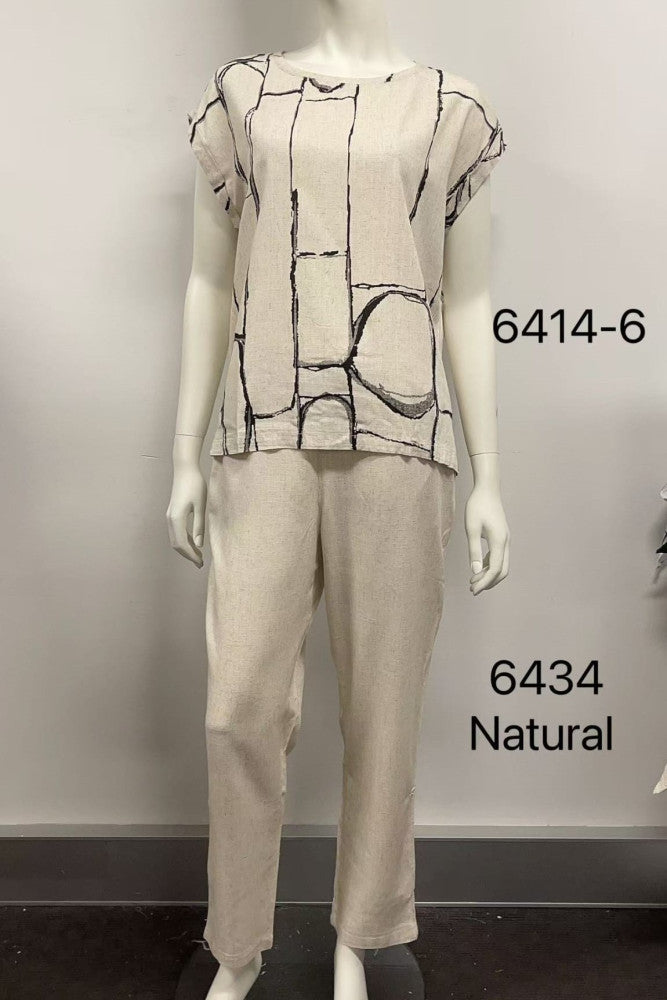 Linen Painted Top