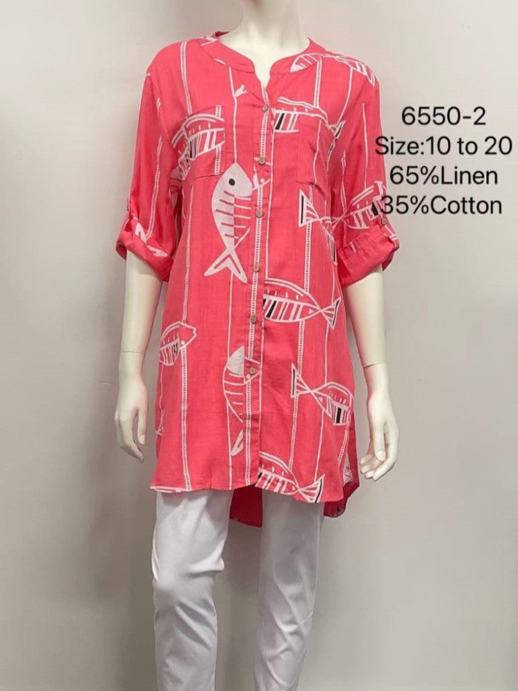 Longline Roll Sleeve Shirt