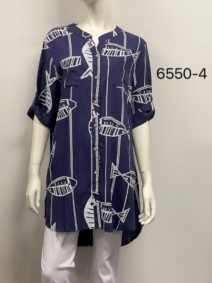 Longline Roll Sleeve Shirt