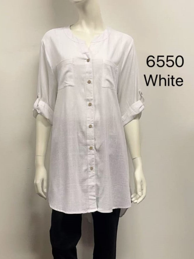 Longline Roll Sleeve Shirt