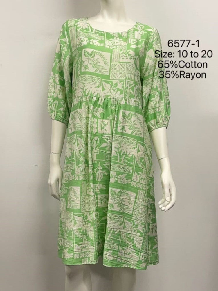 Printed Cotton Rayon Dress