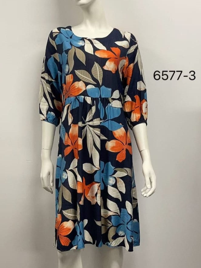 Printed Cotton Rayon Dress