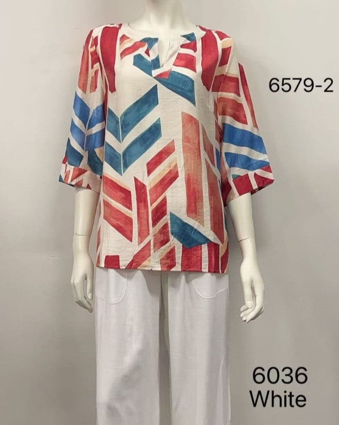 3/4 Sleeve Tunic Top