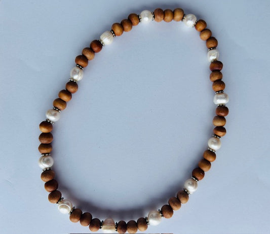 Pearl and Resin Beads Necklace