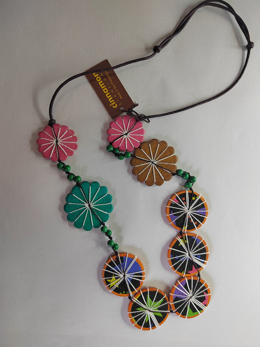 Unique Design and Colour Combo Embroidered Necklace N7-539FJE