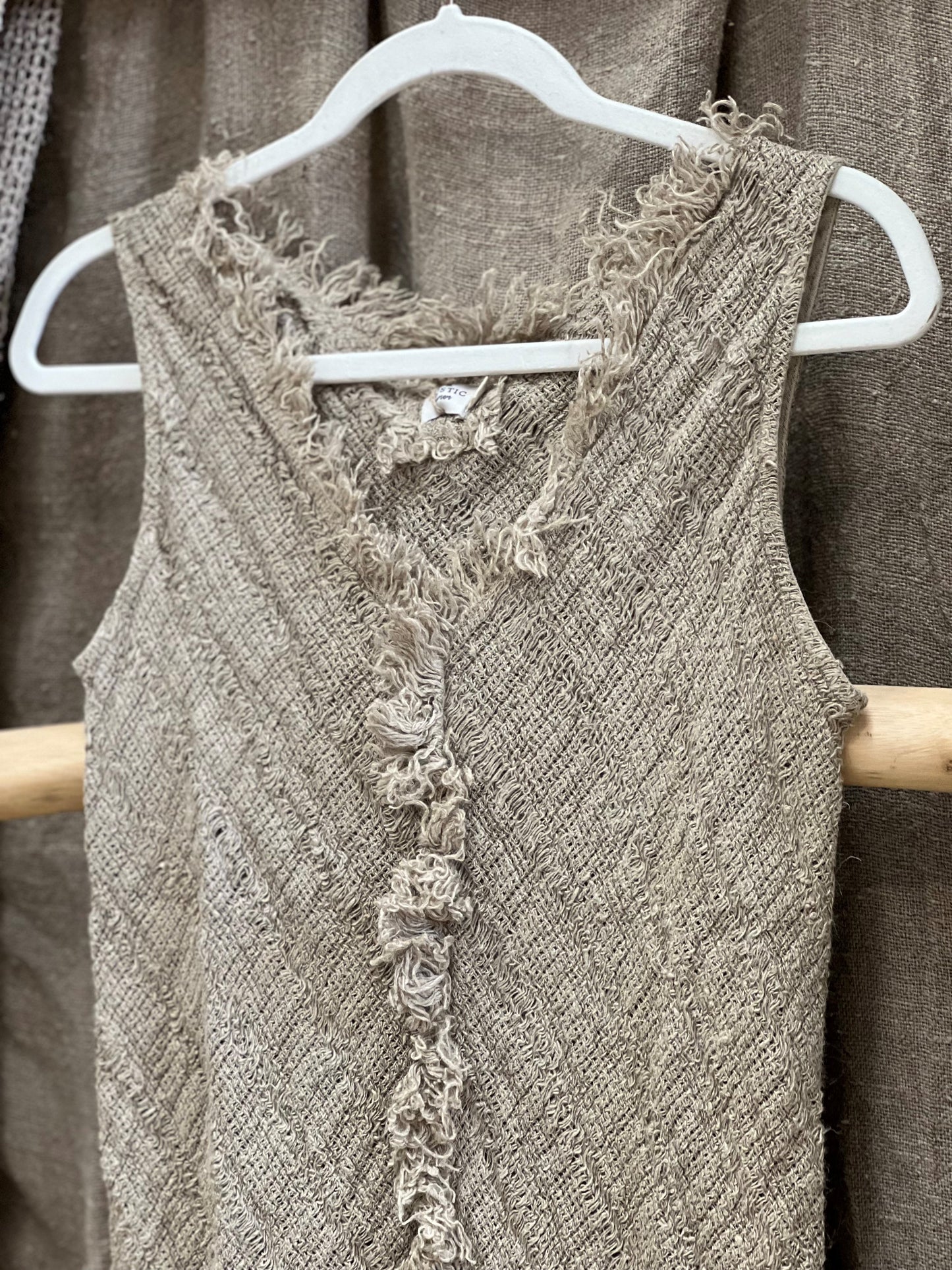 Isabella Bias Cut Textured Dress Natural Spaced