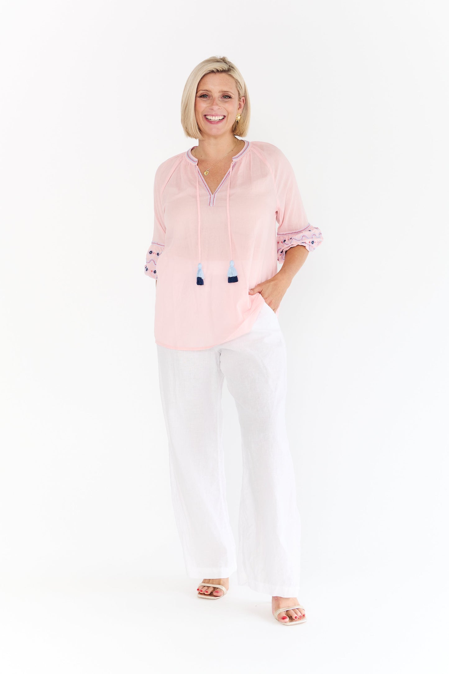 FIESTA PALE PINK SHIRT