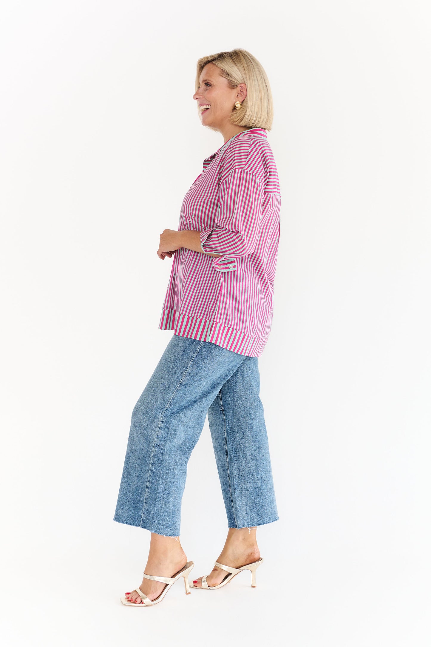 FESTIVAL PINK STRIPE SHIRT