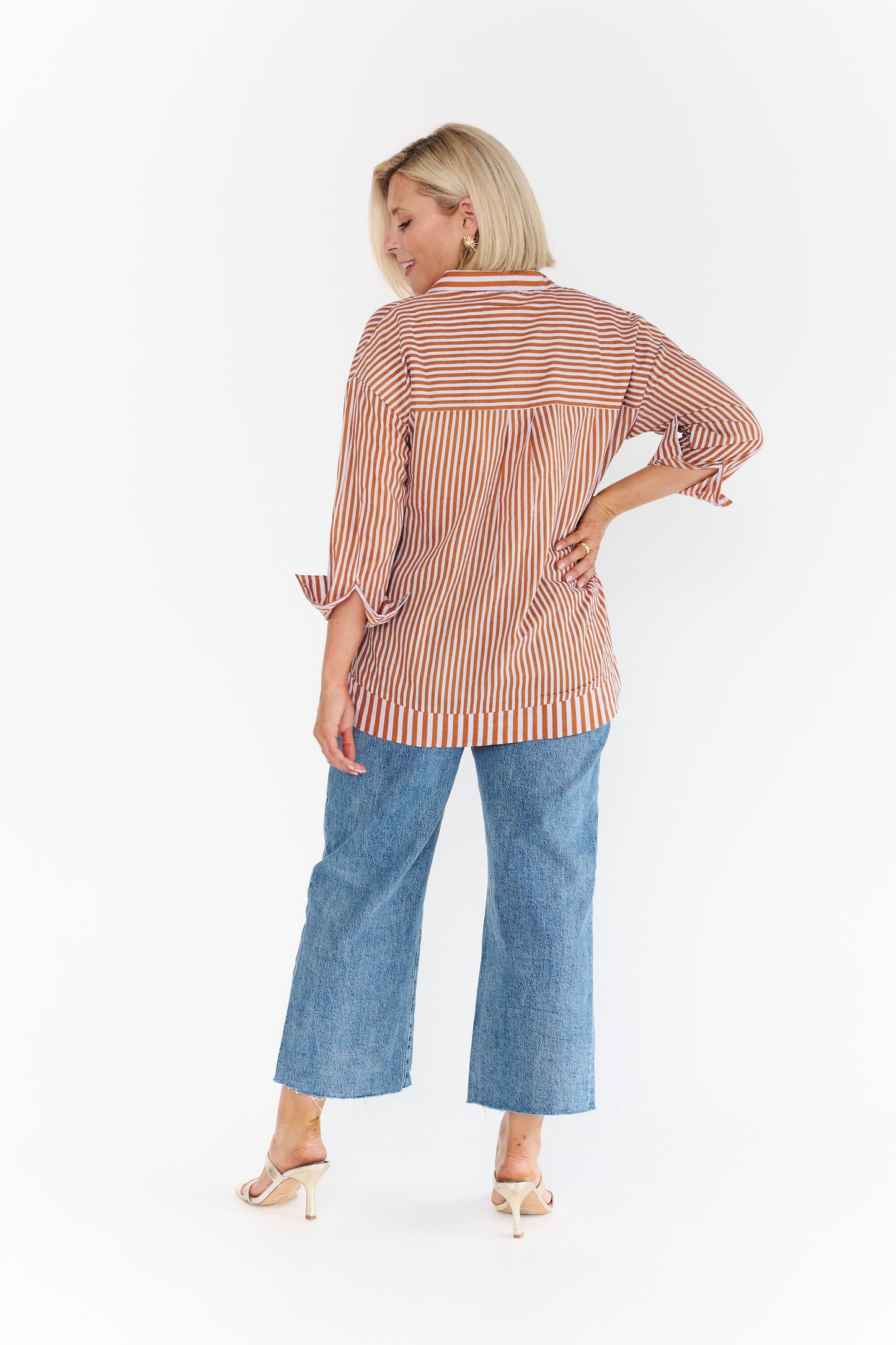 FESTIVAL BROWN STRIPE SHIRT