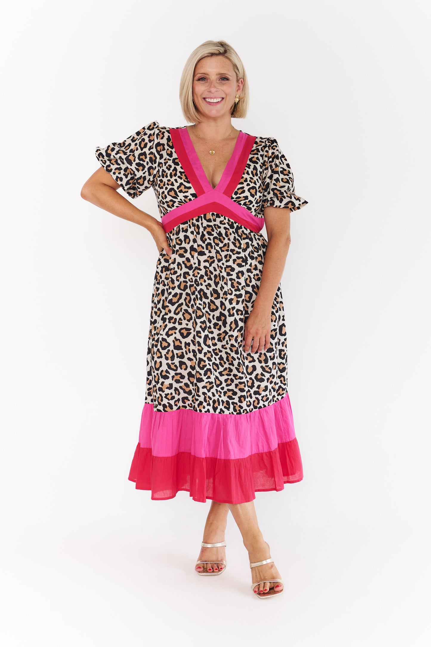 LEOPARD PINK DRESS