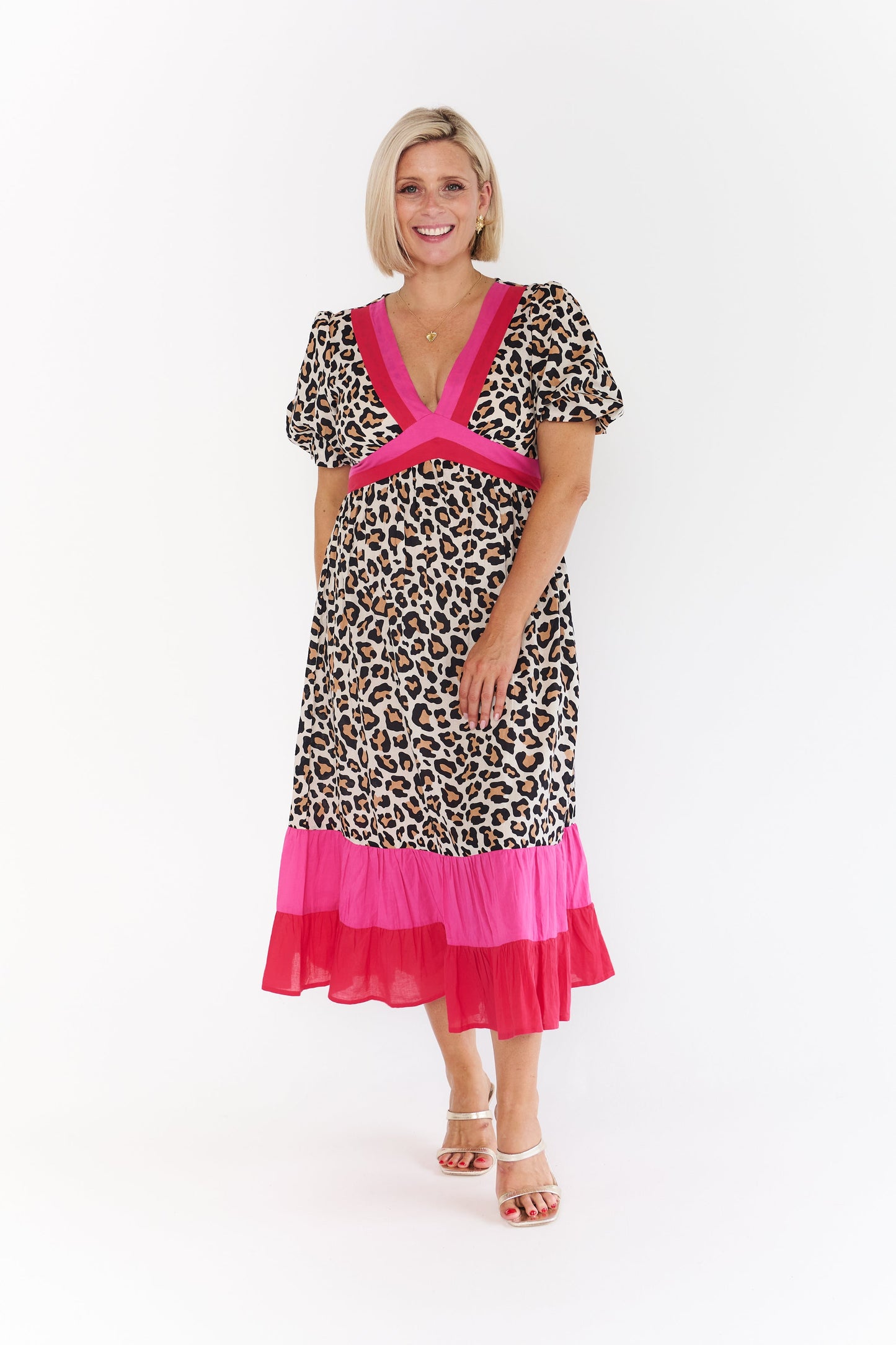 LEOPARD PINK DRESS