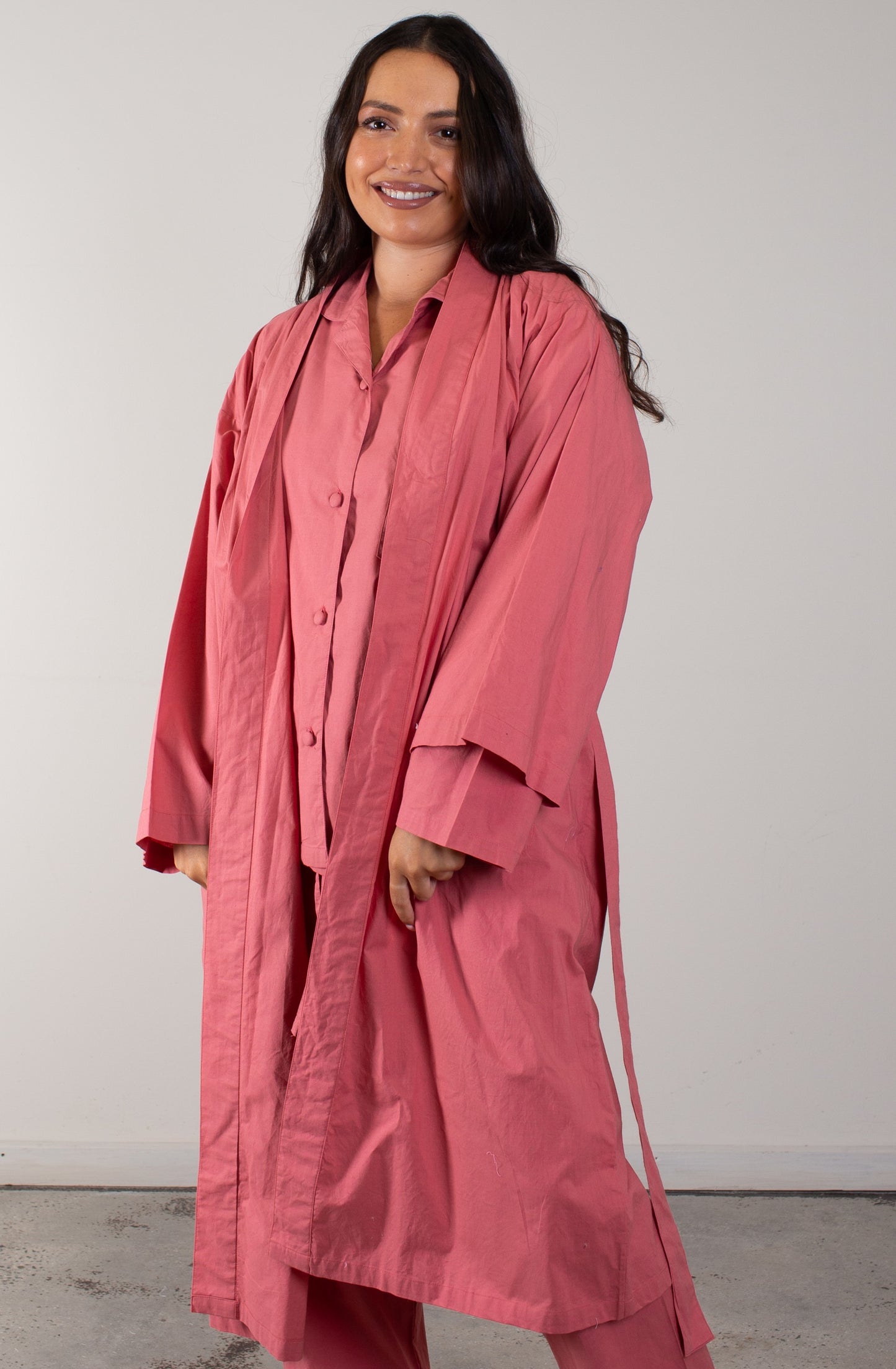 Pink Clay Long Kimono (Min Of 2)