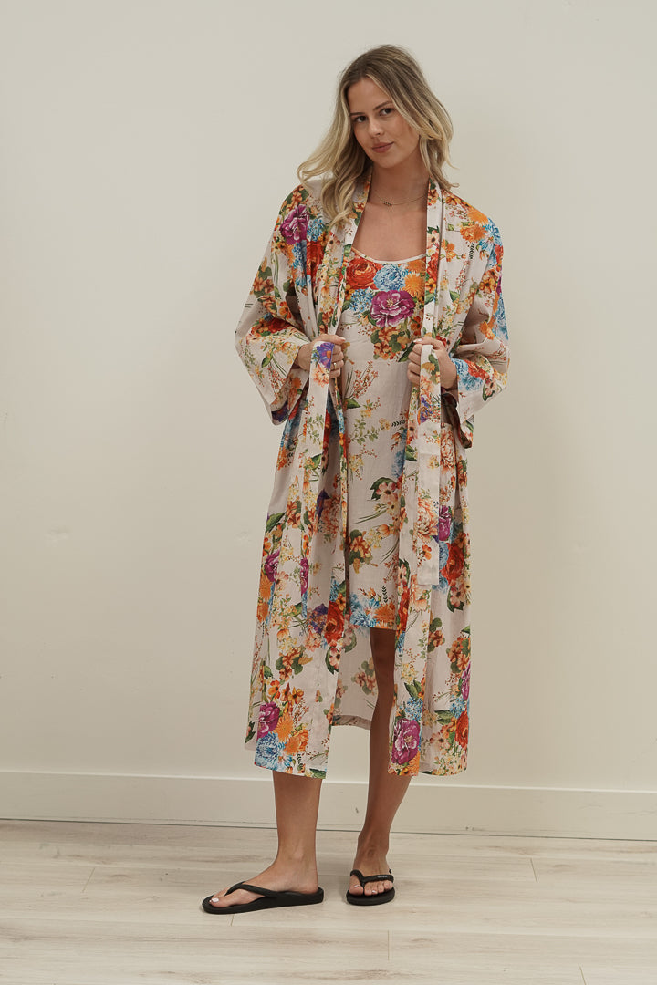 Camilla Bouquet White Kimono