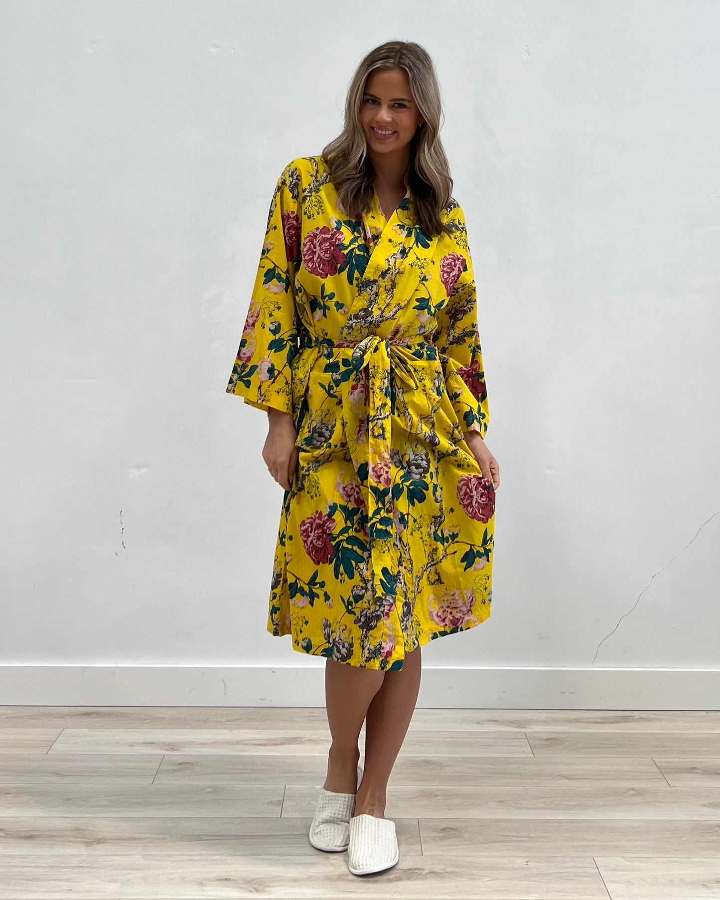 Lakshmi Primrose Yellow Kimono
